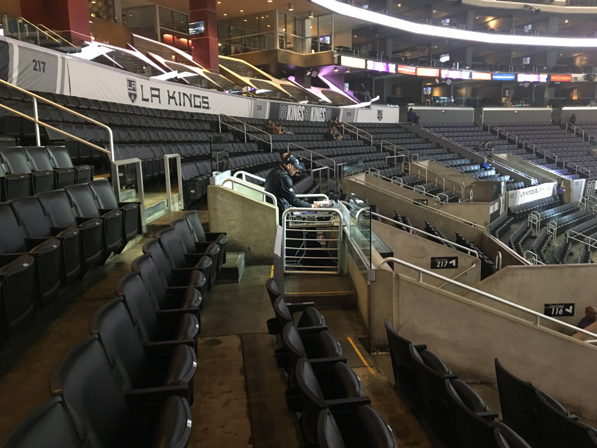 DJ between sections 216 and 217